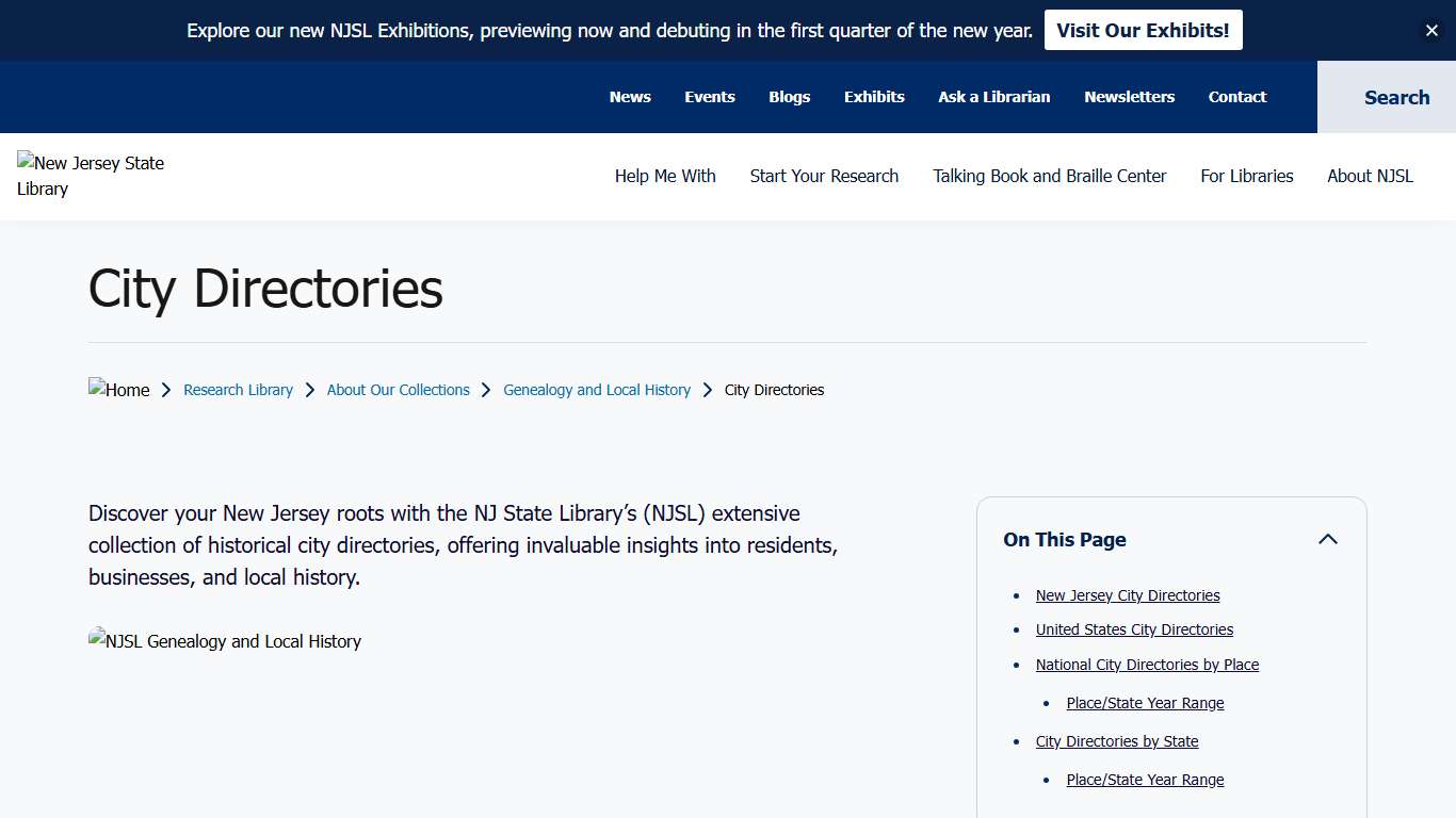 City Directories | Research Library | NJ State Library